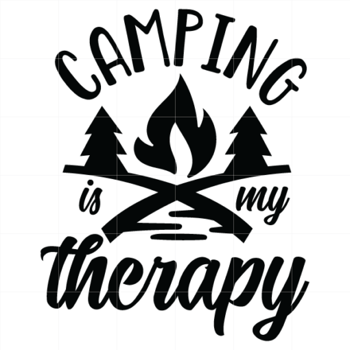 Camping Is My Therapy SVG Cut File
