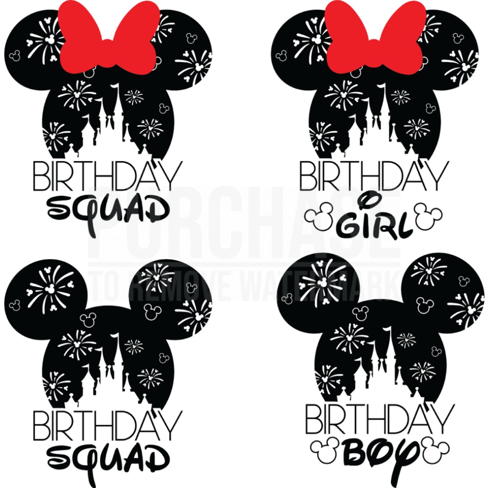 Birthday Disney Family SVG