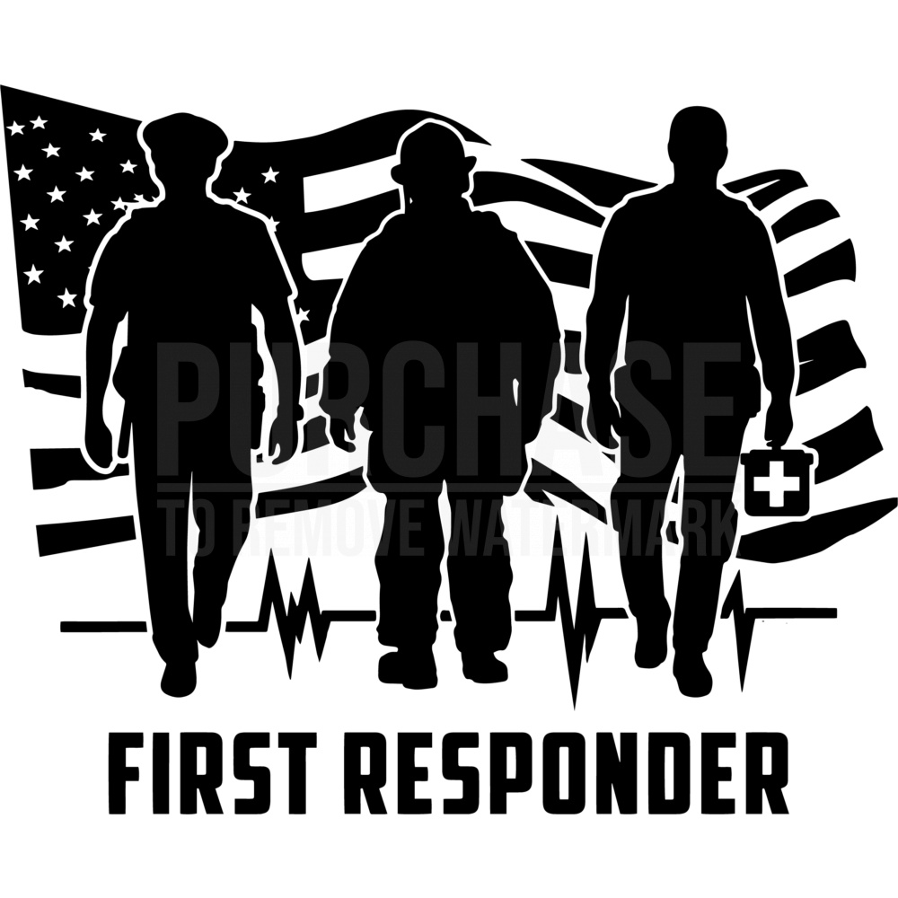 First Responder Svg American Flag Svg