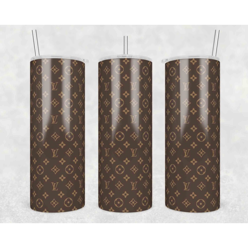 LV Brown and Gold Tumbler Sublimation Transfer