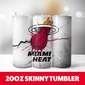 Miami Heat Basketball Tumbler Wrap 20oz Tumbler Design Straight 1
