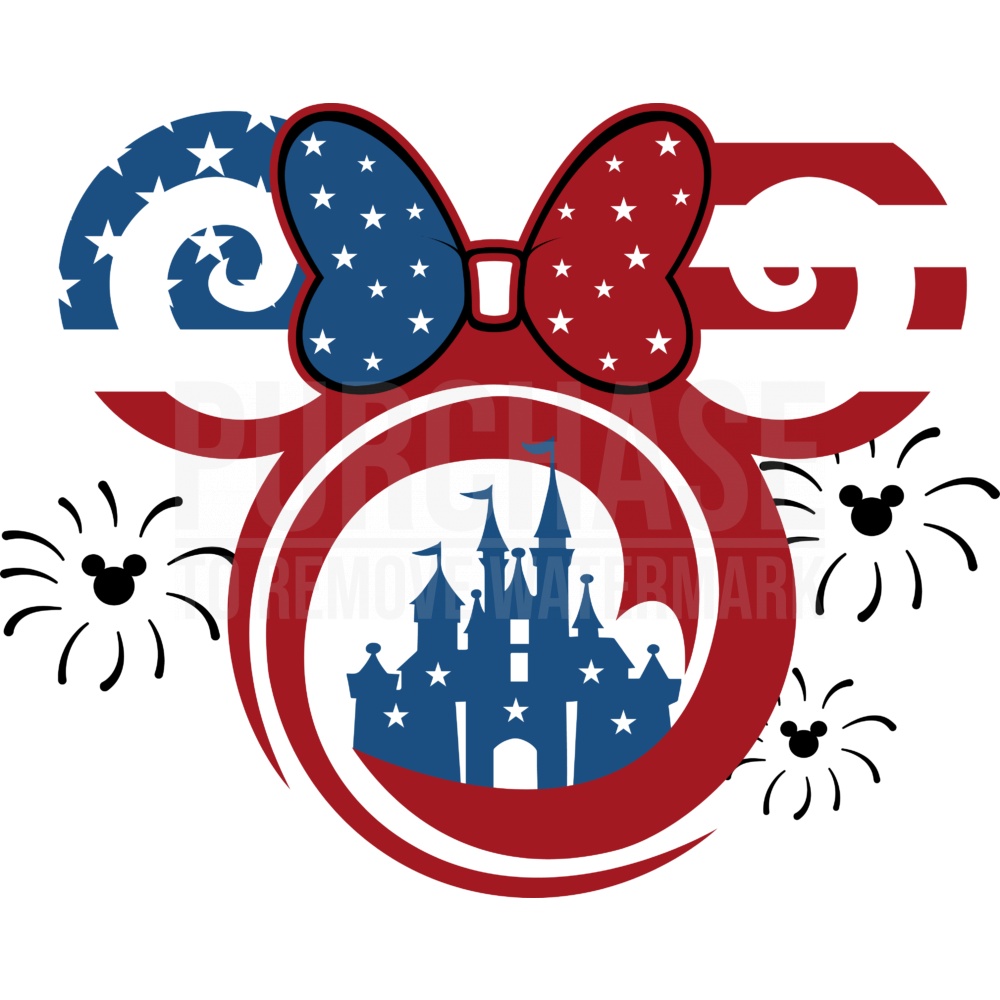 Minnie Mouse 4th of July Svg, 4th of July Svg, American Flag Svg