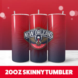 New Orleans Pelicans Basketball Tumbler Wrap 20oz Tumbler Design 1