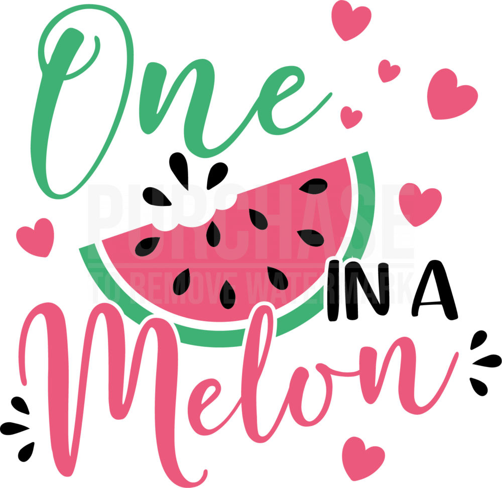 one-in-a-melon-svg-summer-watermelon-t-shirt-design