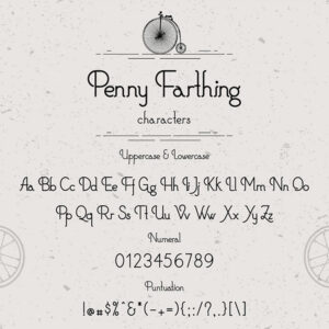 Penny Farthings Font 7