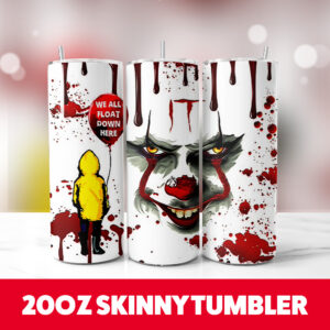 Pennywise Clown Tumbler Wrap 20oz Tumbler Design Straight 1