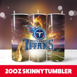 Tennessee Titans Football Tumbler Wrap 20oz Tumbler Design Straight 1