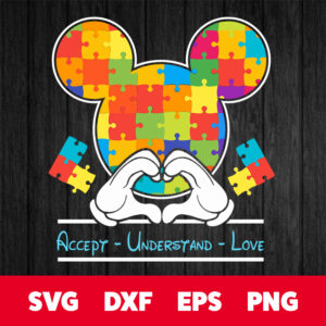 accept understand love autism svg puzzle piece svg 2nd april svg 1