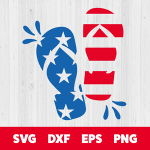 american usa flag flip flops svg 4th of july svg