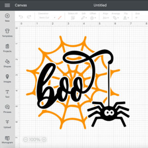boo spider svg halloween spooky spider with net t shirt svg cut files 1
