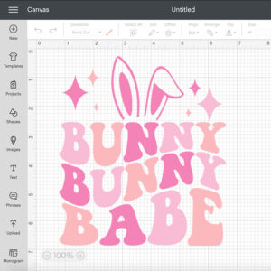 bunny bunny babe svg easter rabbit ears t shirt design svg cut files cricut 1