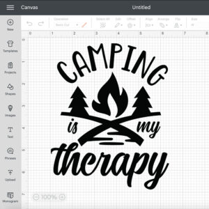 camping is my therapy svg cut file 1