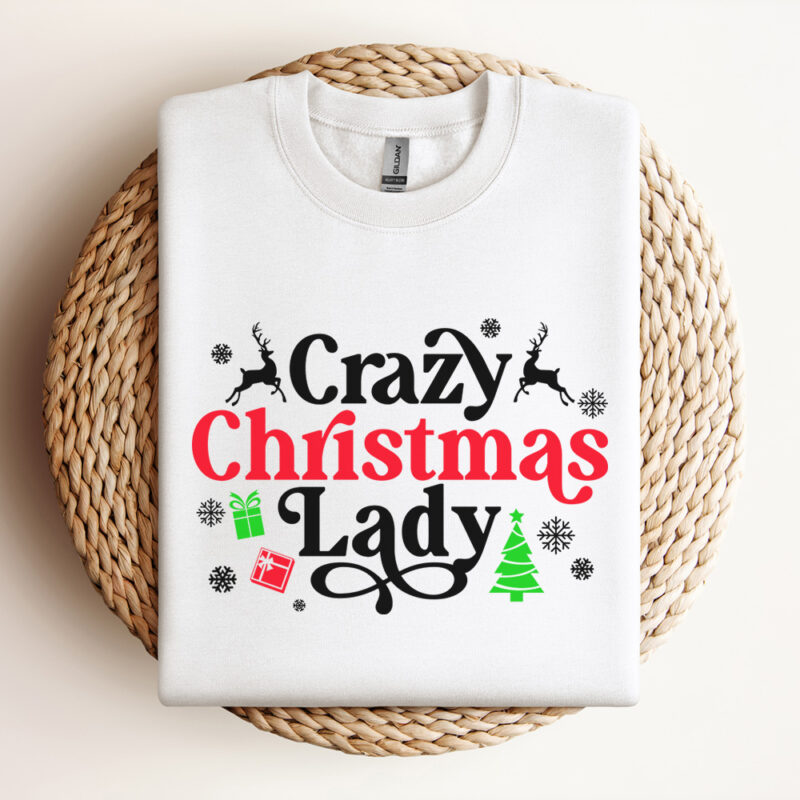 crazy christmas lady svg christmas t shirt design svg cut files for cricut 2