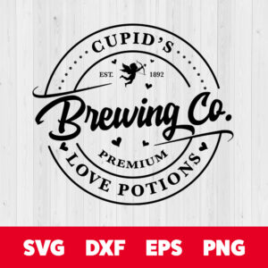 cupids brewing co premium love potions svg valentines day t shirt svg design