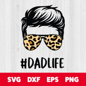 dad life leopard svg fathers day svg