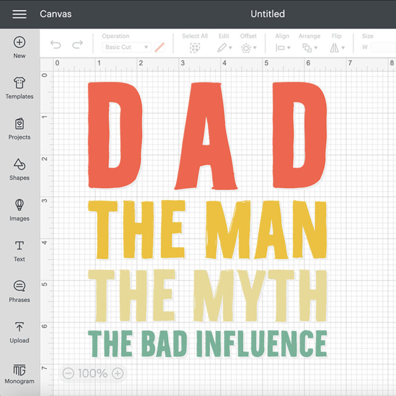 dad the man the myth the bad influence fathers day t shirt svg 1