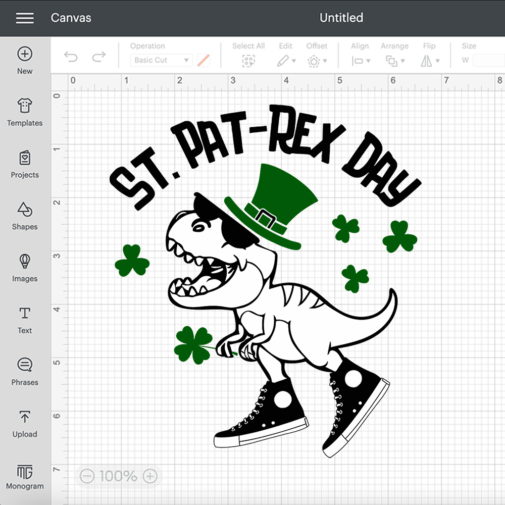 Dinosaur St Patricks Day Svg St Pat Rex Daysvg Lucky Dude Svg