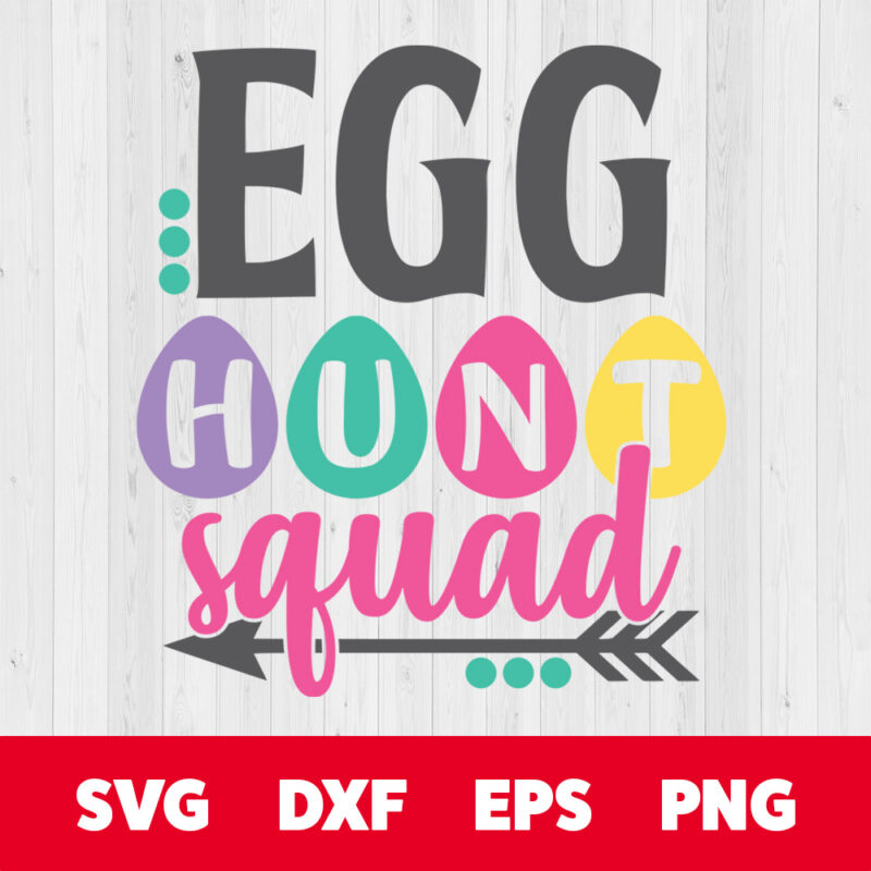 egg hunt squad girl svg easter svg