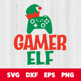 gamer elf svg kid gamer christmas svg