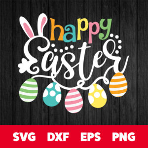 happy easter bunny svg easter bunny svg bunny ears svg 1