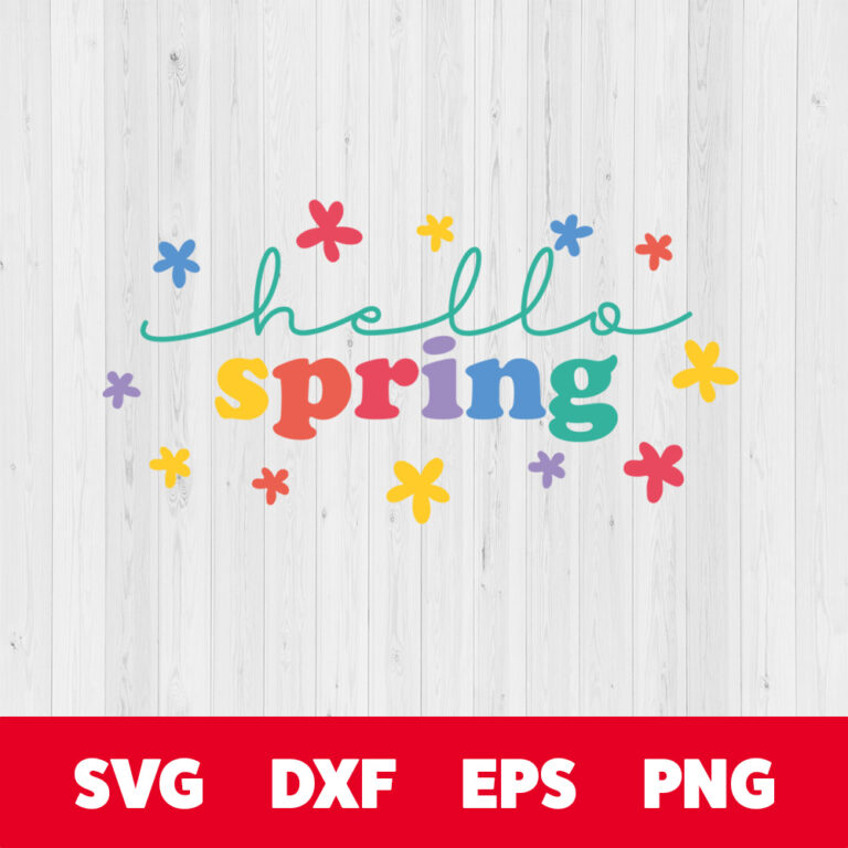 hello floral spring svg farmhouse sign svg cut files