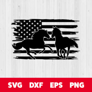 horse svg american flag svg patriotic svg distressed flag