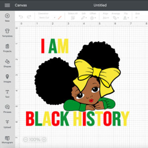 i am the strong african queen girls svg black girl history svg 1
