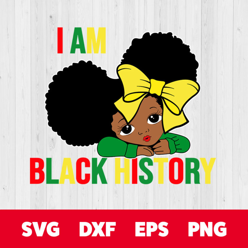 i am the strong african queen girls svg black girl history svg