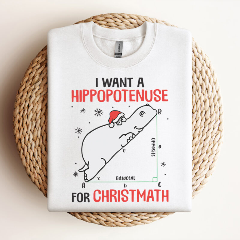 i wants hippopotenuse for christmas hippopotamus math lover svg 2