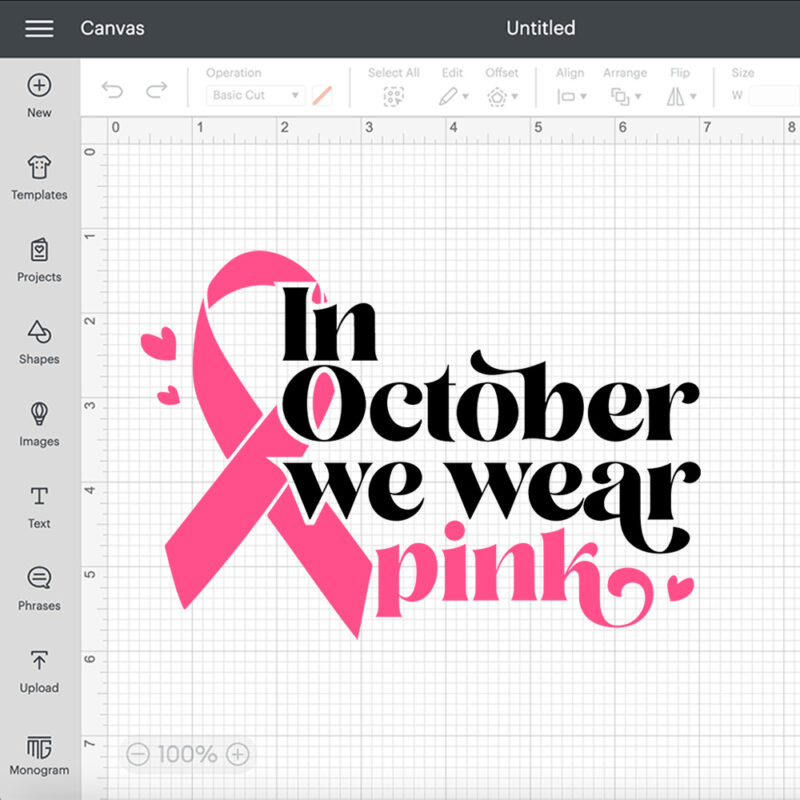 in october we wear pink svg breast cancer awareness svg cut files 1