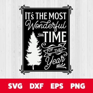 its the most wonderful time of the year svg christmas tree svg file
