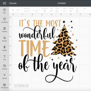 its the most wonderful time of the year svg leopard christmas tree svg 1