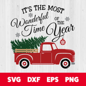 its the most wonderful time svg christmas svg christmas truck svg