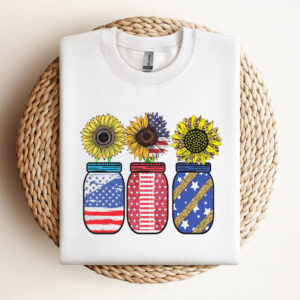 jars sunflower png sublimation 4th of july png sublimation 2