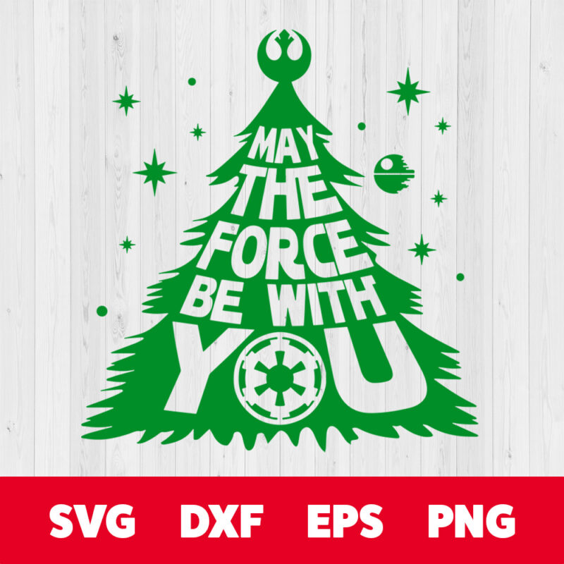 may the force be with you svg christmas tree svg