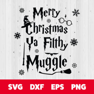 merry christmas ya filthy muggle svg