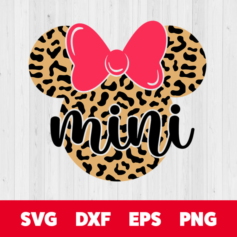 mini ears svg minnie mouse svg mickey mouse cheetah leopard svg