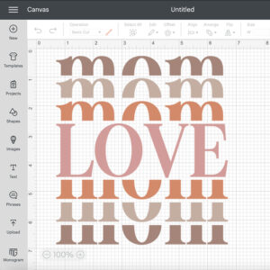mom love svg mother t shirt stacked design for cricut 1