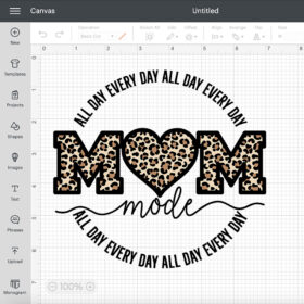 mom mode all day everyday svg happy mothers day t shirt leopard design svg 1
