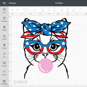 patriotic cat with bandana glasses svg 4th of july svg 1