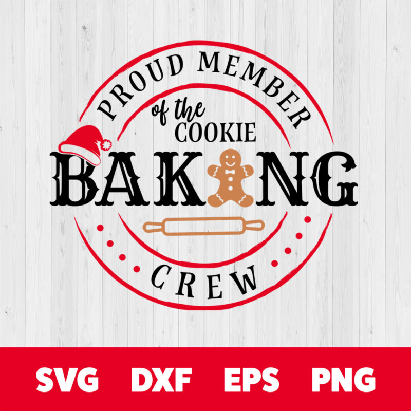 proud member of the cookie baking crew svg baking team design svg