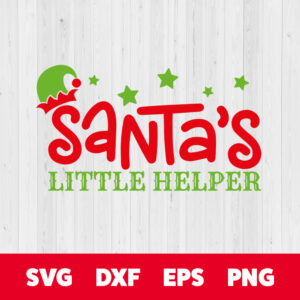 santas little helper svg little helper elf for christmas svg design cut files