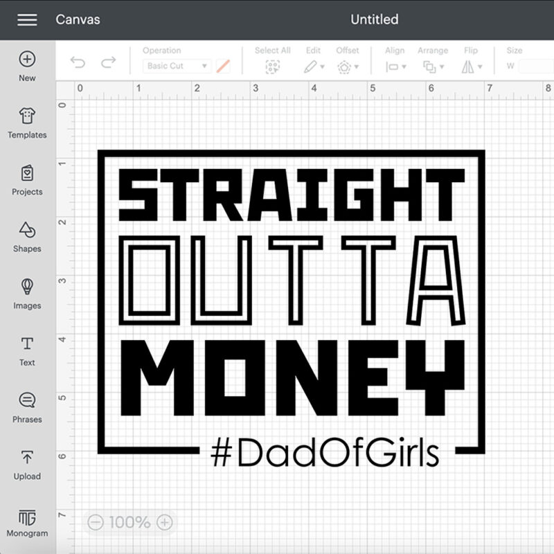 straight outta money dad of girls svg fathers day svg 1