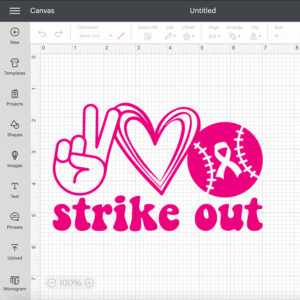 strike out baseball svg breast cancer awareness pink ribbon svg cut files 1