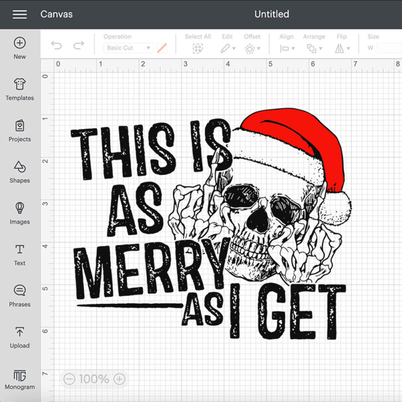 this is as merry as i get svg christmas skull svg 1