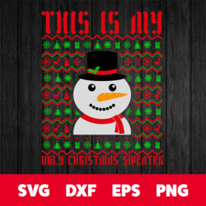 this is my ugly christmas sweater svg funny christmas quote design svg
