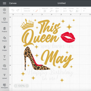 this queen was born in may svg may birthday queen tshirt design 1