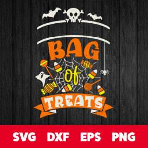treats bag svg original halloween bag for children svg cut files cricut