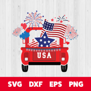 usa truck png sublimation 4th of july png sublimation
