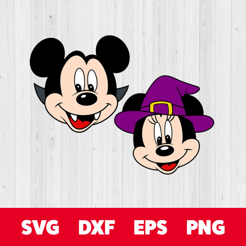 vampire and witch ears mickey minnie disney svg